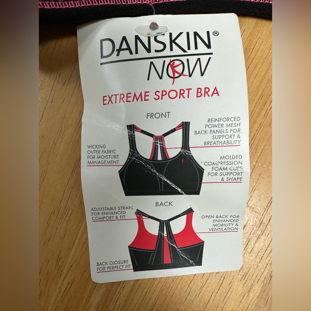 Danskin Sports Bra High Impact Workout Adjustable Bra NWT - Picture 4 of 5